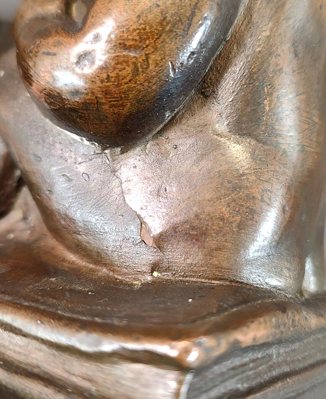 Antique Bronze Kathodian Bronze Works (KBW) Bookends - Cherub Reading Book