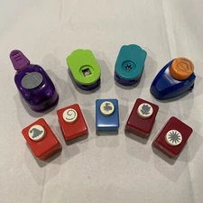 Craft Paper Punches Lot Of 9 Pre-owned Marvy Uchida, EK Success, Fiskars