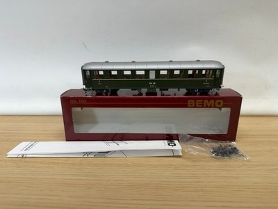 BEMO H0m 3260 112 - Personenwagen Stahlwagen B 2222 grün der RhB - TOP - OVP