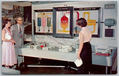 Oak Ridge TN Atomic Energy Museum Model Nuclear Power Plant Plastichrome