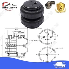 Single Port Universal Heavy Duty Air Spring Bag&Fitting Standard 2500 lb 1/2"npt