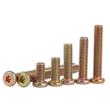 M6 M8 Furniture Joint Connector Bolts Allen Key Socket Head Screws Color Zinc