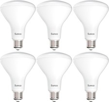 Sunco 6 Pack BR30 Light Bulb LED Recessed Can Light Bulbs, Indoor Flood Light...