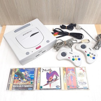 Sega Saturn Console Bundle with 3 Games & 2 Controllers V. Fighter Nights Japan