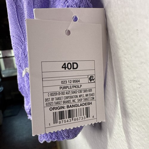 Auden Bra Unlined Balconette Lace Underwire Purple Size 40D Adjustable Straps - Picture 8 of 12