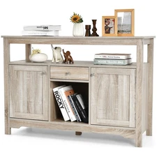 Buffet Server Sideboard Wine Cabinet Console Table Dining Concise Storage Grey