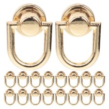 Durable Zinc Alloy D Ring Buckle Fashionable Purse Hardware in Golden Color