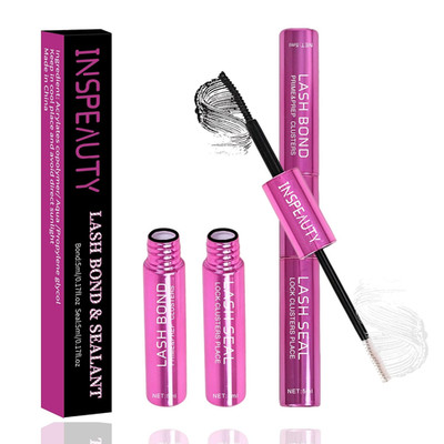 Lash Cluster Glue, Lash Bond and Seal for Eyelash Clusters, 5Ml+5Ml Bond and Sea