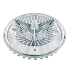 United Pacific C5056 14 Chrome Plated Polara Tri-bar Hubcap Set