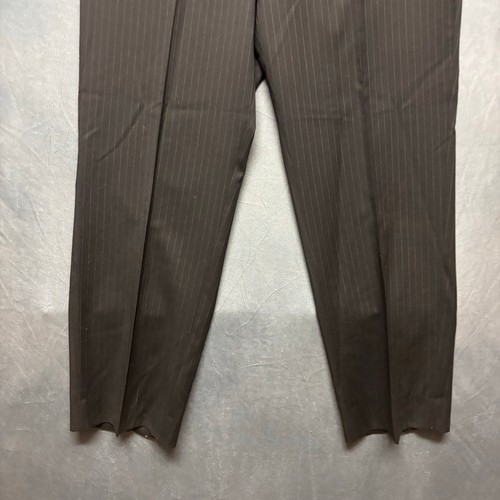 100% Wool Pronto Uomo Platinum Dress Pants Mens 36 Pin Stripe Preppy Office Work - Picture 7 of 16