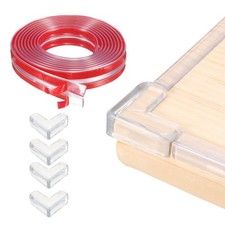9.8ft 3Meter x 0.4" 10MM Clear Furniture Corner Guard with 4 Corners Guards