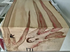 K D Flaming Red Box Elder Bowl Blank PenBlanks Pepper Mill Call 3 1/2”x6”x7” 171