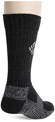 COLUMBIA MEN'S MOISTURE CONTROL CREW SOCKS 6-12 (4 PAIRS) - MULTI COLOR