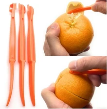 Orange Peeler Tool -3 Pack, Plastic Citrus Fruit Peeler for Orange Peel Remover