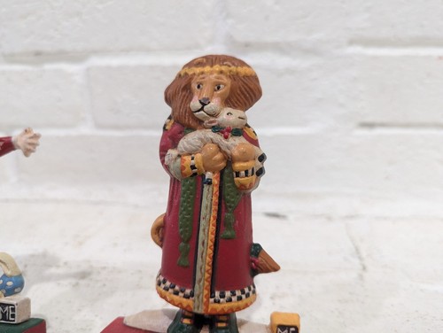 Pair Mary Englebright Cast Iron Christmas Stocking Holders Midwest Imports Lion - Picture 5 of 10