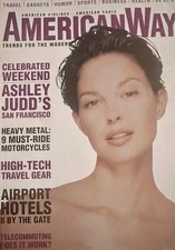 2001 American Airlines American Way Magazine Ashley Judd Motorcycle Cover