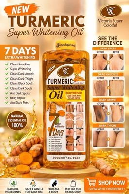 Veet Gold Tumeric Super Whitening Oil 1000ml 