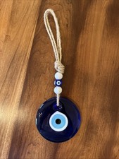 BCS X-Large Evil Eye Wall Decor 5.2'' Blue Glass Turkish Greek Nazar Amulet...