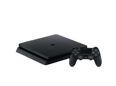 Sony PlayStation 4 Slim Black Console with Controller, Wi-Fi, Blu-Ray, HDMI, USB