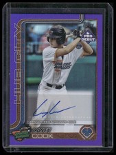 2025 Topps Pro Debut #PD-188 Casey Cook Base Autographs Purple Foil #/299