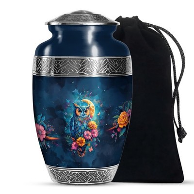 Owl Wisdom Burial Urns for Human Ashes Adult Men, Burial Urn (10 Inch)