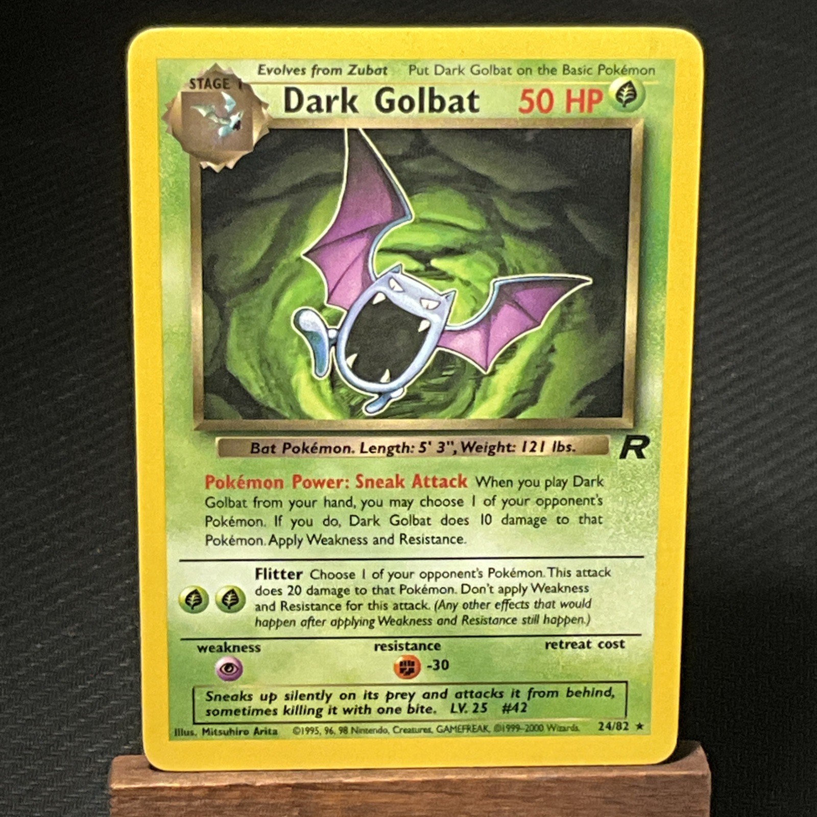 NM Dark Golbat 2000 Wizards Pokémon Team Rocket Unlimited 24/82 Non Holo