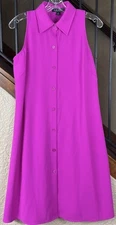 Lauren Ralph Lauren Orchid Pink Fit Flare Sleeveless Shirt Dress Women’s 6