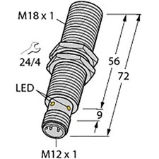 1pc TURCK BI8-EM18E-AP6X-H1141/S1589 ProXimity Sensor, 8mm Sensing Distance