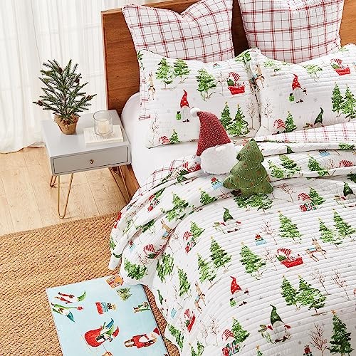 Merry & Bright Collection - Set trapunta Gnome Forest - King King/Cal King - Foto 5 di 6