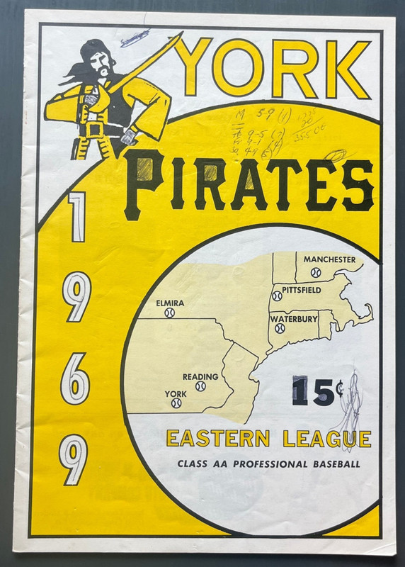 1969 YORK (PITTSBURGH) PIRATES DOUBLE A MINOR LEAGUE BASEBALL PROGRAM JOE MORGAN