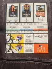 2007 MLB All Star Game Full Ticket Strip San Francisco Giants AT&T Park Ichiro