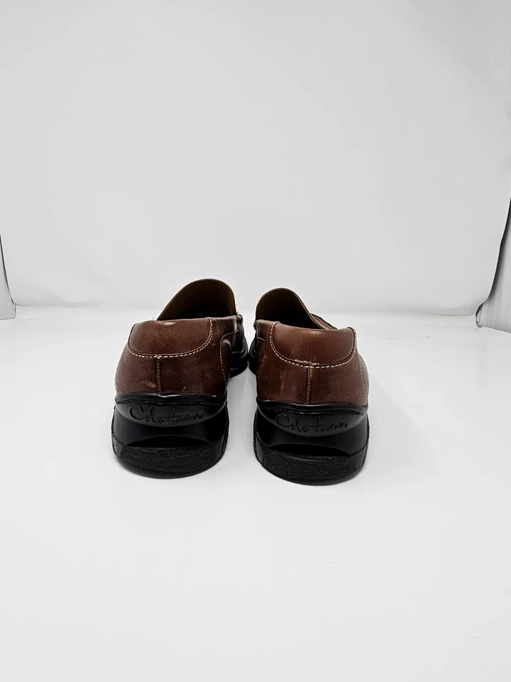 Mocasines sin cordones Cole Haan Santa Barbara para hombre 11,5 marrón suela NikeAir 07184 preparación Foto 3 de 4