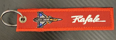 Greek Rafale Fighter Jet Keychain Remove Before Flight Red Embroidered HAF