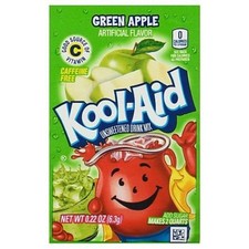 24x Kool-Aid Packets Green Apple .22oz Drink Mixes