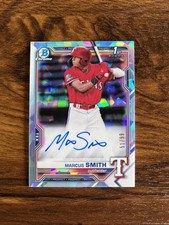 2021 Bowman Chrome Sapphire Marcus Smith #BSPA-MS Auto Aqua Refractor /99