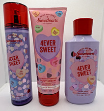 Bath  Body Works Sweethearts 4Ever Sweet Mist, Body Wash  Cream Set of Three
