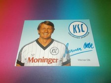 Werner Olk  Karlsruher SC KSC  signiert signed Autogramm auf Autogrammkarte