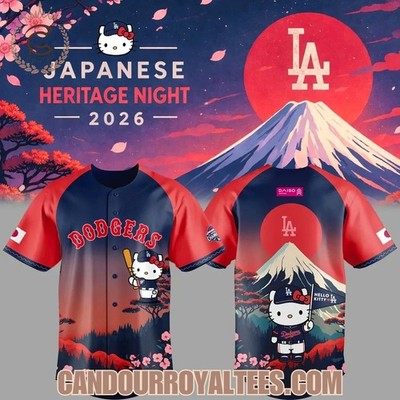 Dodgers x Hello Kitty x Japanese Heritage Night jersey