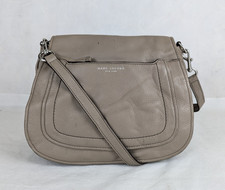 Marc Jacobs Recruit Saddle Leather Bag In Beige Made in Vietnam