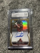 2023 Bowman Chrome Cristofer Torin Gold Refractor  Auto #/50 CGC 10 True Gold