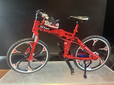 STAR M-22 ALLOY DIE-CAST BICYCLE 1:8 SCALE BRIGHT RED NIB 4.5 T 7.5 L RARE HTF