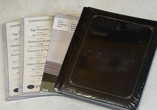 Creative Memories 8.5x11 Black Album, gold scroll -30 Pages 30 Page Protectors