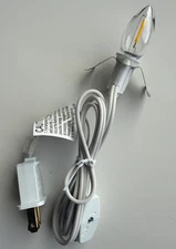 Blow Mold Replacement Light Cord  3', Socket & Bulb with clips NEW Christmas,