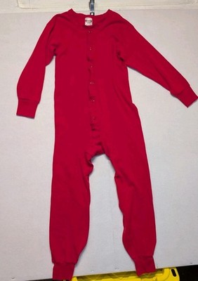Vintage Coleman Men s Red Long John Thermal Underwear Cotton SZ Medium Made USA
