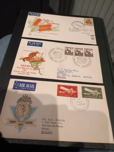 Australia Air Mail First Day Covers to UK  (3) . 1960-1964