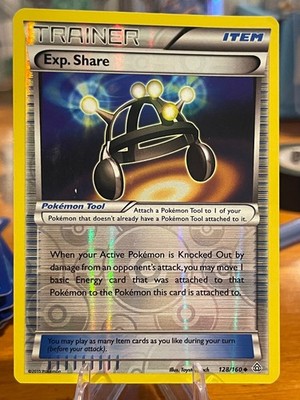 2015 Pokemon XY Primal Clash Trainer Exp. Share Item 128/160 Reverse Holo MP