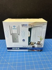 1200Mbps WiFi Range Extender Repeater Wireless Amplifier Router Signal Booster