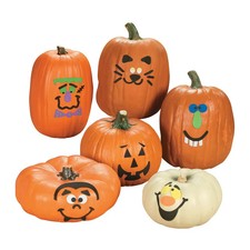 Halloween Pumpkin Decorating Foam Craft Kit - Makes 12