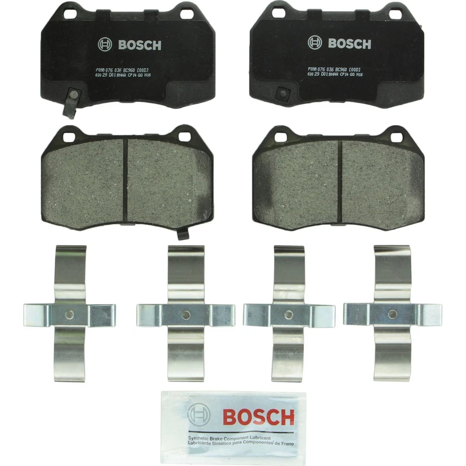Pastillas de freno Bosch BC960 Bosch QuietCast para 03-09 INFINITI Nissan 350Z G35 Sentra Foto 2 de 4