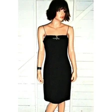 Jones New York NWT Square Neck Beaded Black Dress Party Formal  Size 16